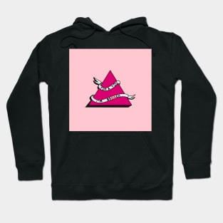 Pink triangle with I'm broken typewriter Hoodie